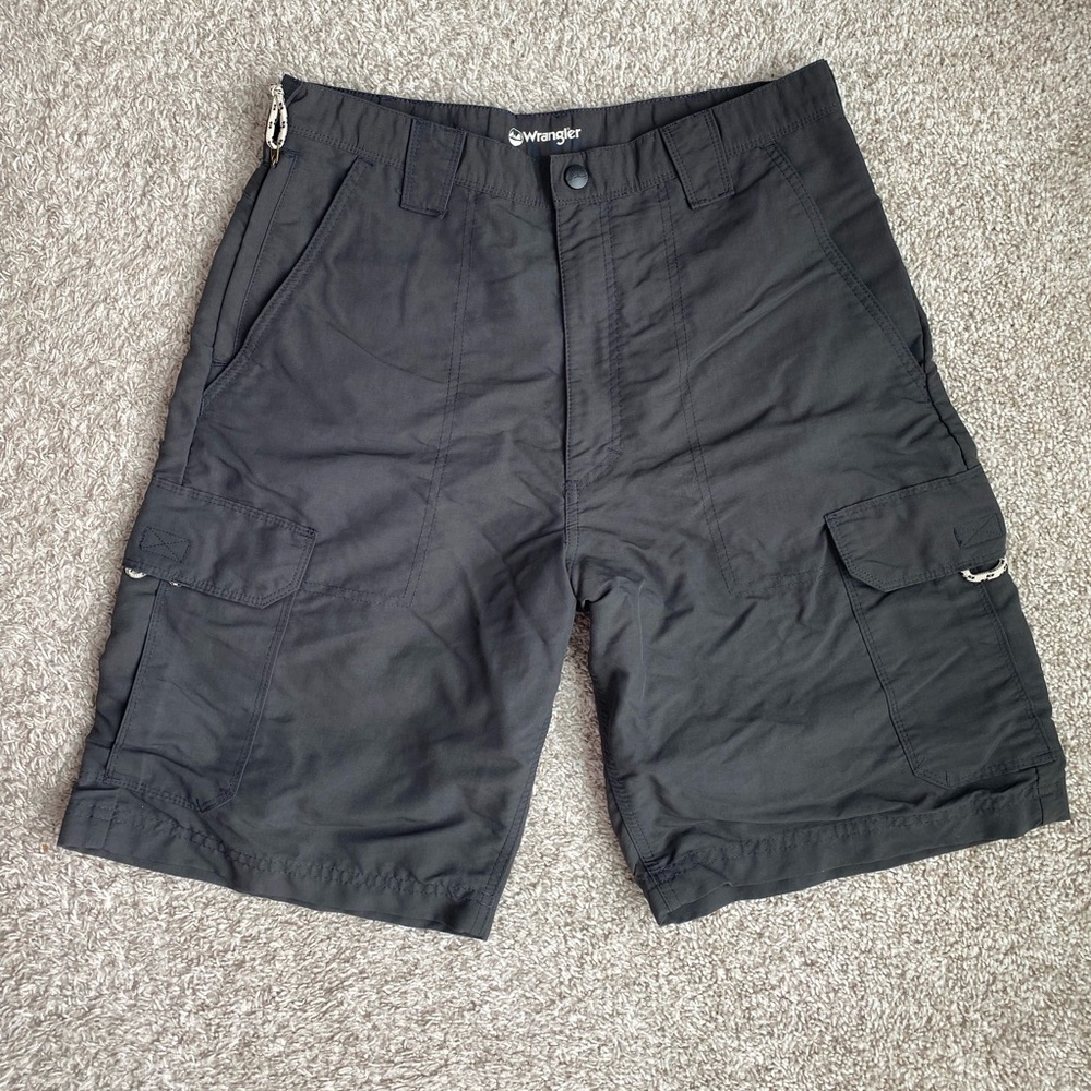 Wrangler Black Cargo Shorts with Multiple Pockets